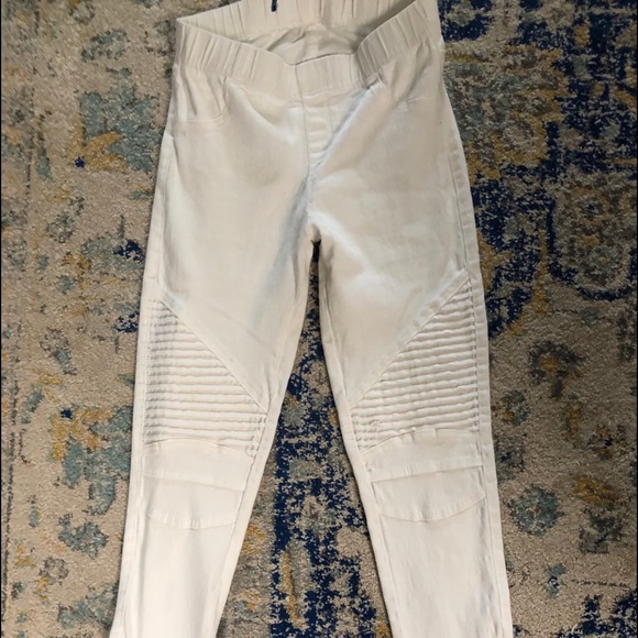 very cute white motto jeggings! - Picture 1 of 5